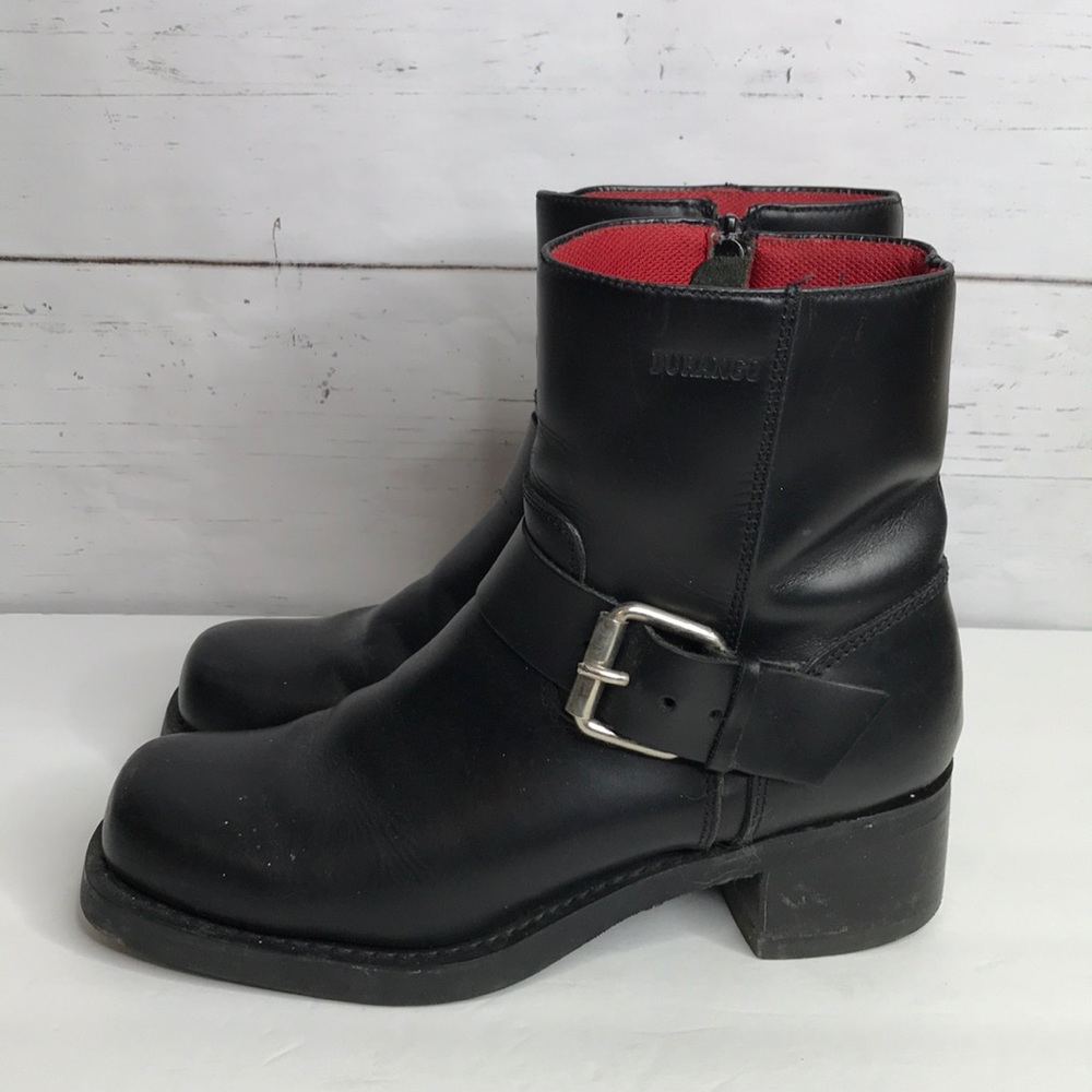 Durango Black Leather Biker Boots Engineer Size 9.5